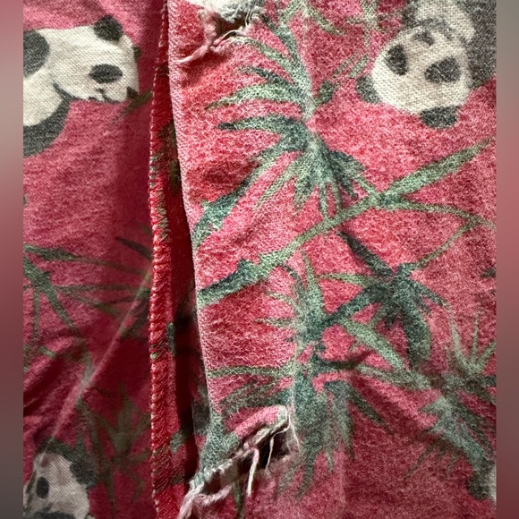 National Wildlife Federation Panda Pj Button Down 100% Cotton Night Gown Dress - Picture 6 of 13